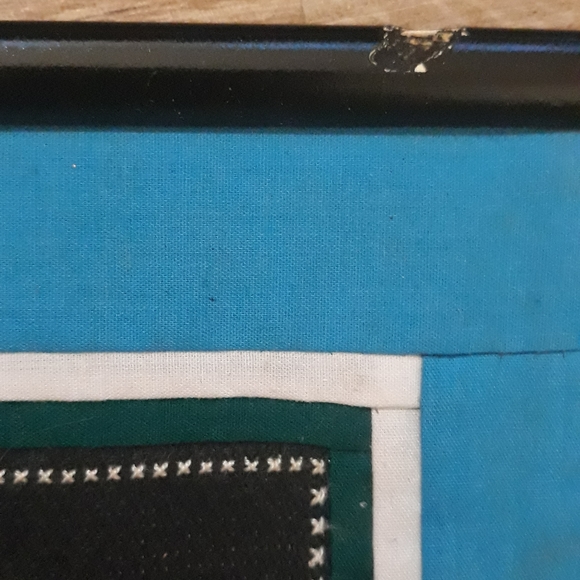 Vintage Hmong Embroidered Cross-Stitch Framed Pictures - Woman + Flower - Picture 6 of 13